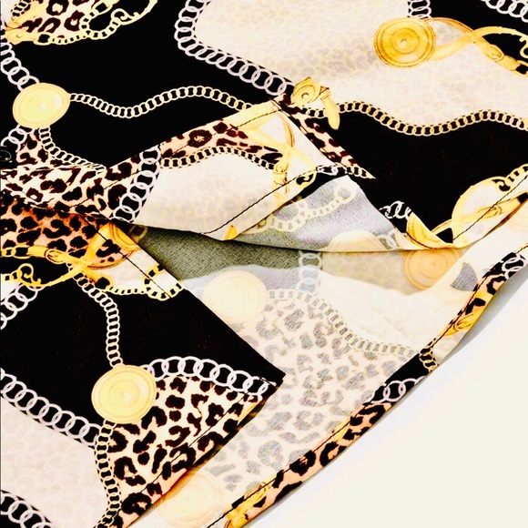 🔥SHEIN Men Leopard & Chain Print Shirt🔥BRAND NEW - Picture 6 of 11